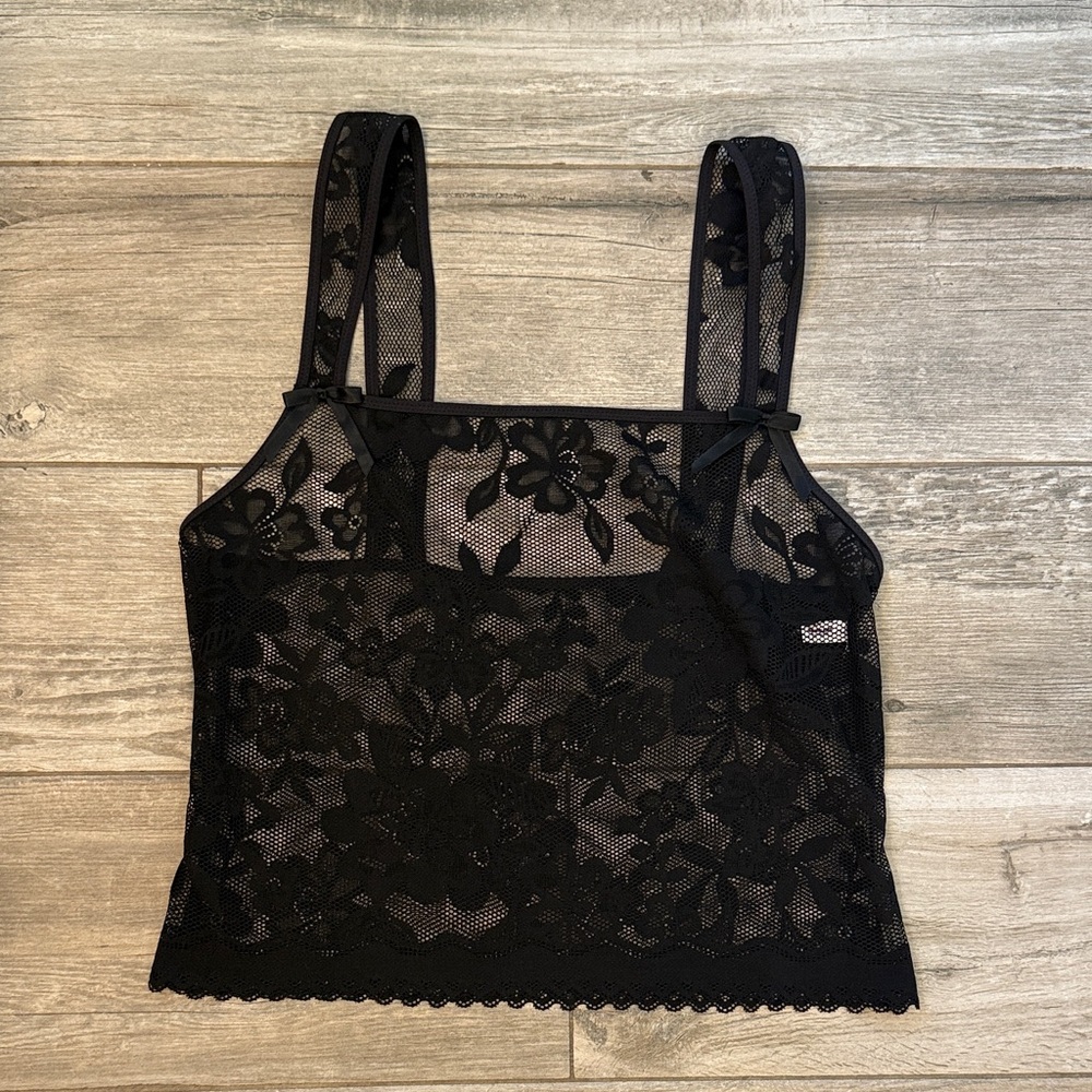 Aerie Sheer Floral Lace Cami